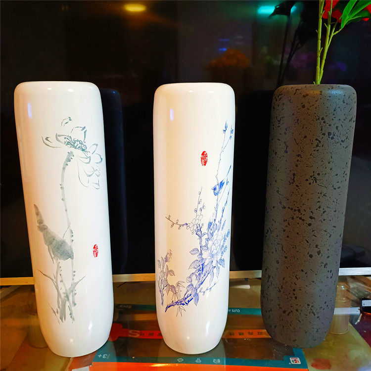 仿陶瓷树脂落地大花瓶现代简约客厅插花仿真假花花器家居装饰摆件,鲜花速递/花卉仿真/绿植园艺,花瓶,淘宝优惠券,粉丝福利购,淘宝优惠卷