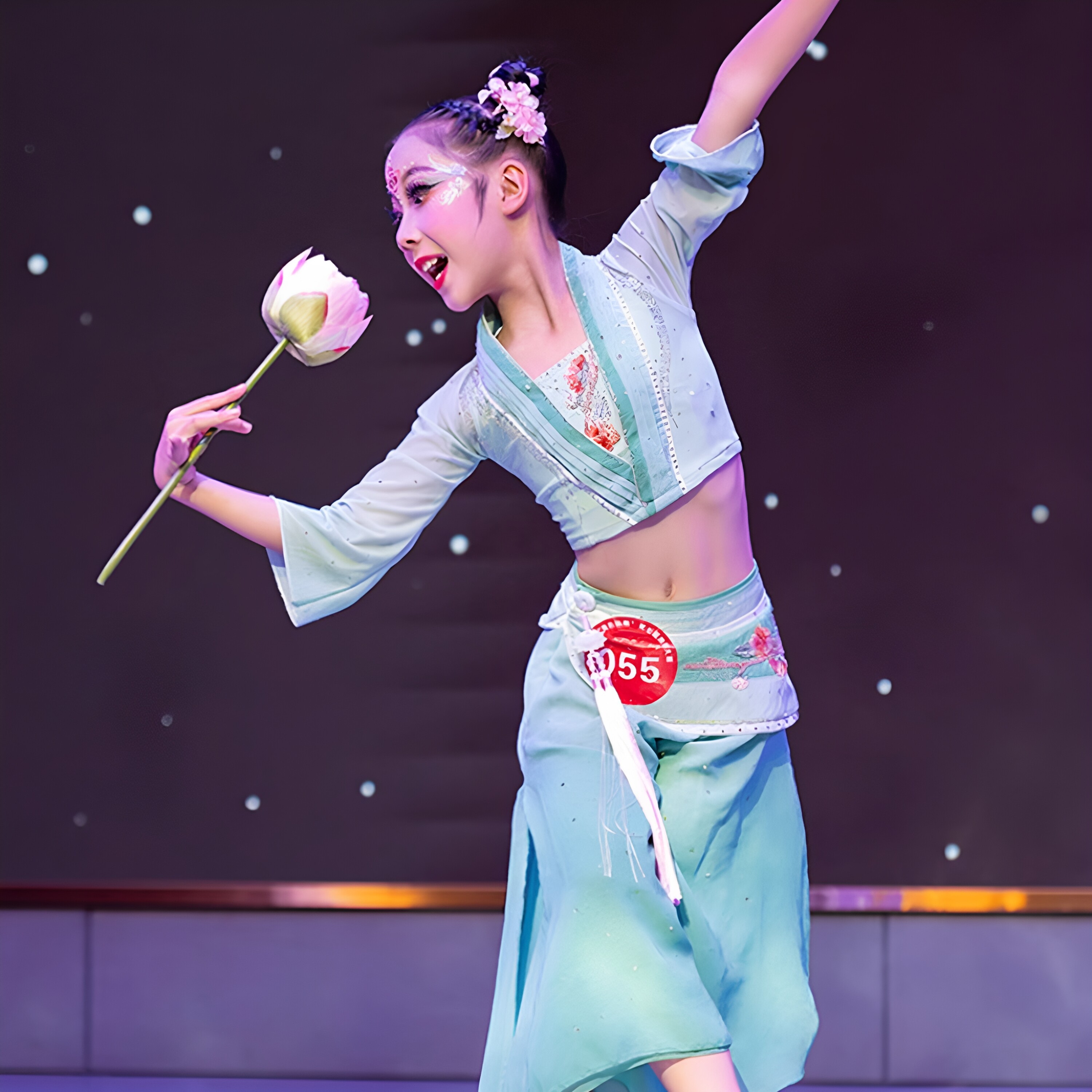 新款莲鼓儿童艺考舞蹈服女童