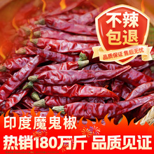 印度魔鬼椒特辣干辣椒魔鬼辣椒超级变态辣商用切段磨面辣椒干500g