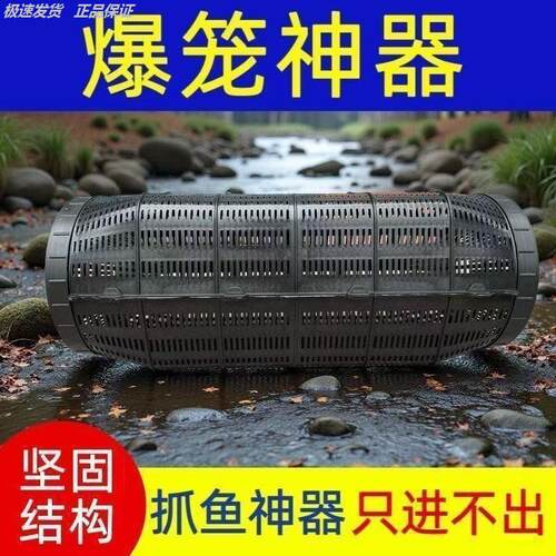 新型鱼笼只进不出特大号捕网笼