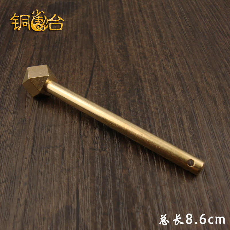 铜雀台仿古纯铜直条菱形方头铜锁插销五金插棍中式门栓古铜木门带