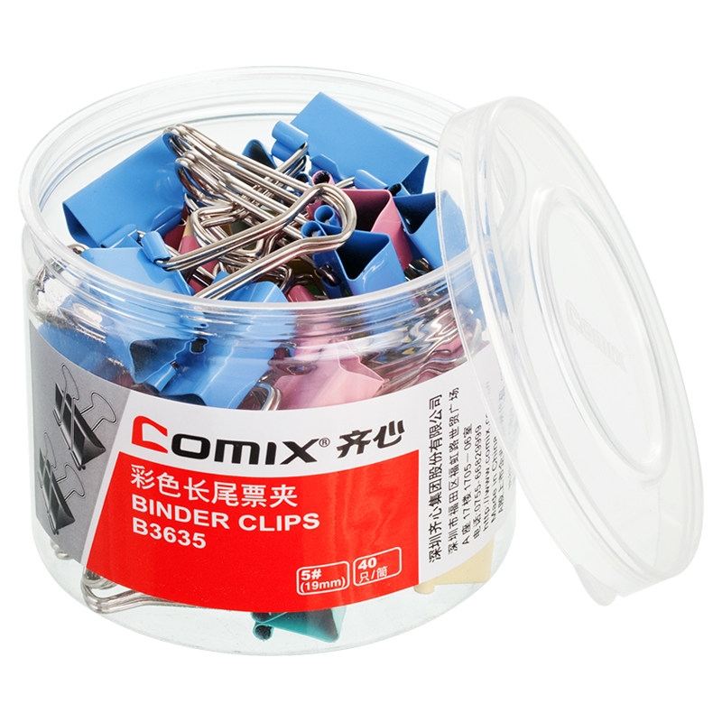 QIXIN 컬러 롱 테일 클립 B3631|3632|3633|3634|3635|B3636 금속 더브테일 빌 클립