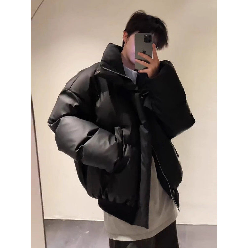 cleanfit复古短款加厚面包棉服男