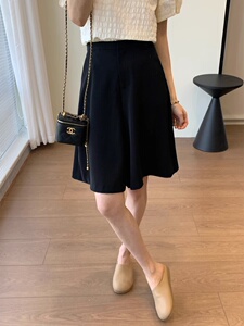 2024夏季新款梨形身材冰丝休闲五分裤女宽松显瘦高腰垂感阔腿裙裤