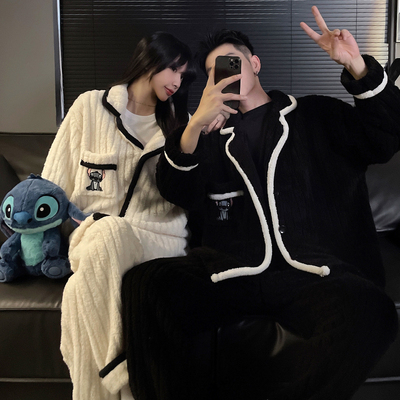 珊瑚绒情侣睡衣女冬季男士加厚