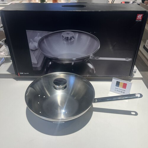 双立人不锈钢进口30炒锅无油烟