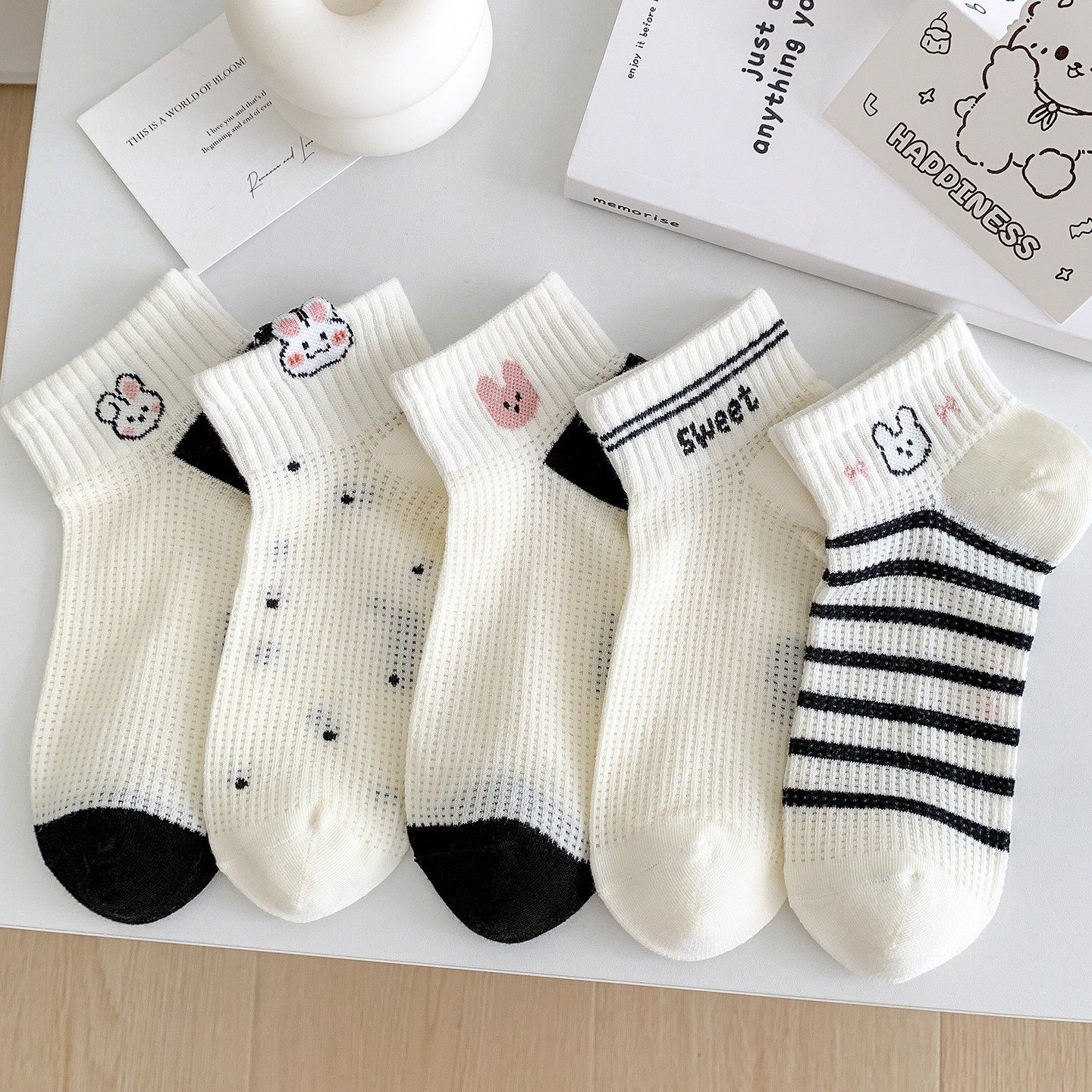 儿童袜子网眼中大童夏女童薄款棉袜黑白短袜透气学生新款可爱卡通,童装/婴儿装/亲子装,儿童袜子(0-16岁),淘宝优惠券,粉丝福利购,淘宝优惠卷