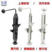 铝合金立柱组装 衣帽间上墙金属挂衣架四方柱椭圆柱置物架展示橱柜