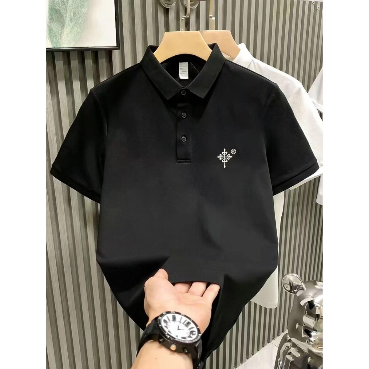 轻奢polo衫男短袖高端翻领t恤2026夏季新款男士潮牌刺绣半袖男装