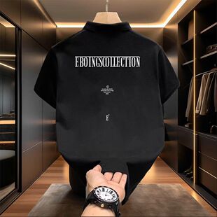 潮牌简约翻领POLO衫 潮流商务休闲衬衫 短袖 新款 上衣 T恤男夏季 夏季