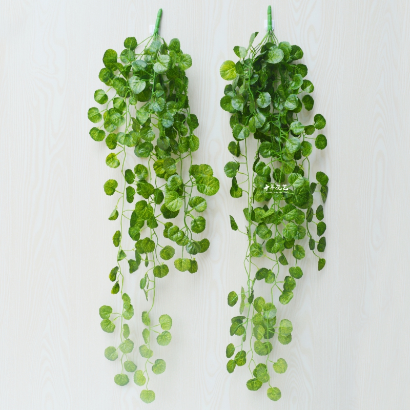 壁挂藤条仿真植物藤蔓装饰花绿植墙吊篮葡萄叶子绿萝叶假花爬山虎
