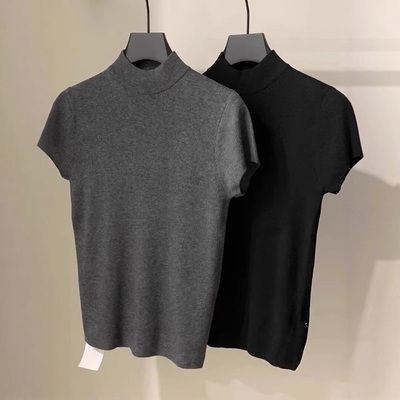 2025早秋新款半高领针织衫女上衣