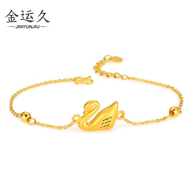 Gold anklets Sufficient gold 999 swan Mickey Little Bear Small bell KT Bracelet Anklet gold Dubbo Bracelet Ankletin the Jewelry/Diamond/Jade/Gold , Gold jewelery (New) , Foot ornaments  category - from Buy2taobao.com to provide professional Taobao agent buy service