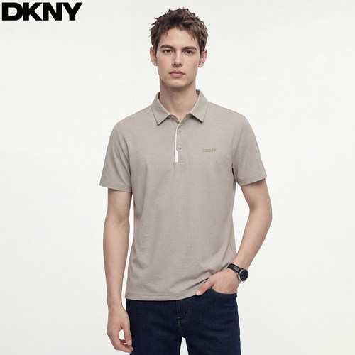 DKNY唐可娜儿凉感冰丝短袖POLO衫