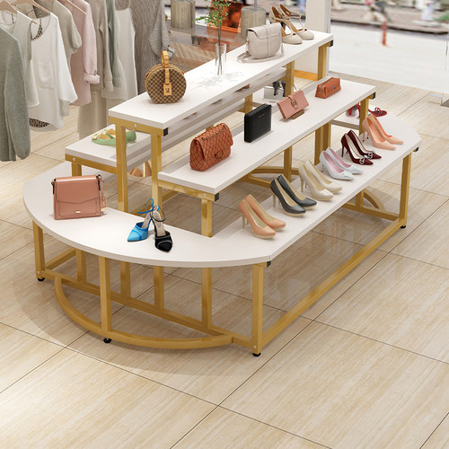 鞋店中岛展示台商场包包展示架鞋架流水台花店化妆品陈列架置物架