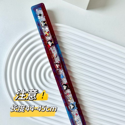 手工diy现货滴胶麻将牌尺流沙款推牌尺