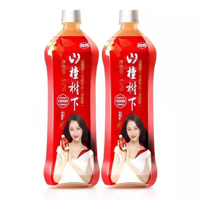 新日期冠芳山楂树下1.25升*6大瓶原味山楂果汁饮料正品保证