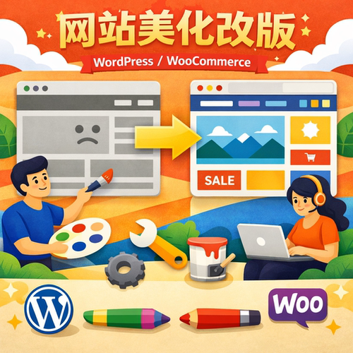 wordpress woocommerce网站换模版改版主题优化执行速度漂亮插件
