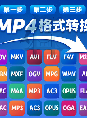 视频格式转换器工具软件MP4/mov/mkv/avi/flv/f4v/m2ts/webm批量