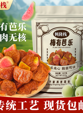 兴隆栈梅有芭乐227g袋装青梅夹芭乐酸爽酸甜开胃双重口感果脯蜜饯