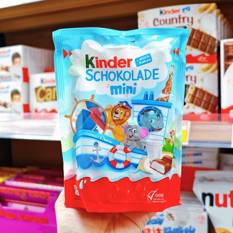 进口健达迷你mini动物牛奶巧克力缤纷乐夹心饼干朱古力零食品袋装