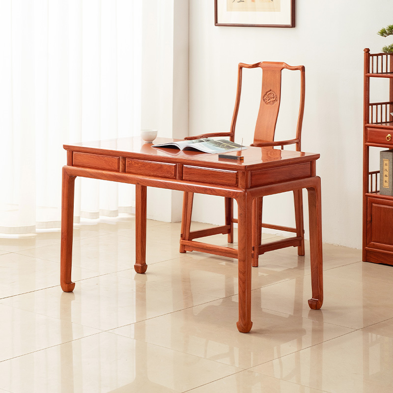 宋韵中式缅甸花梨书桌送货上门