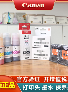 【佳能原装】G3880 3881 3890 3891 4880 4881 4891打印机打印头喷头QY6-8032 8041 MC-G07保养墨盒GI-81墨水