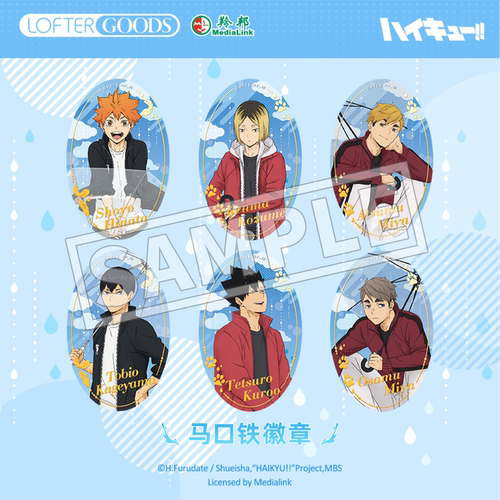 排球少年等天晴双闪烫金徽章