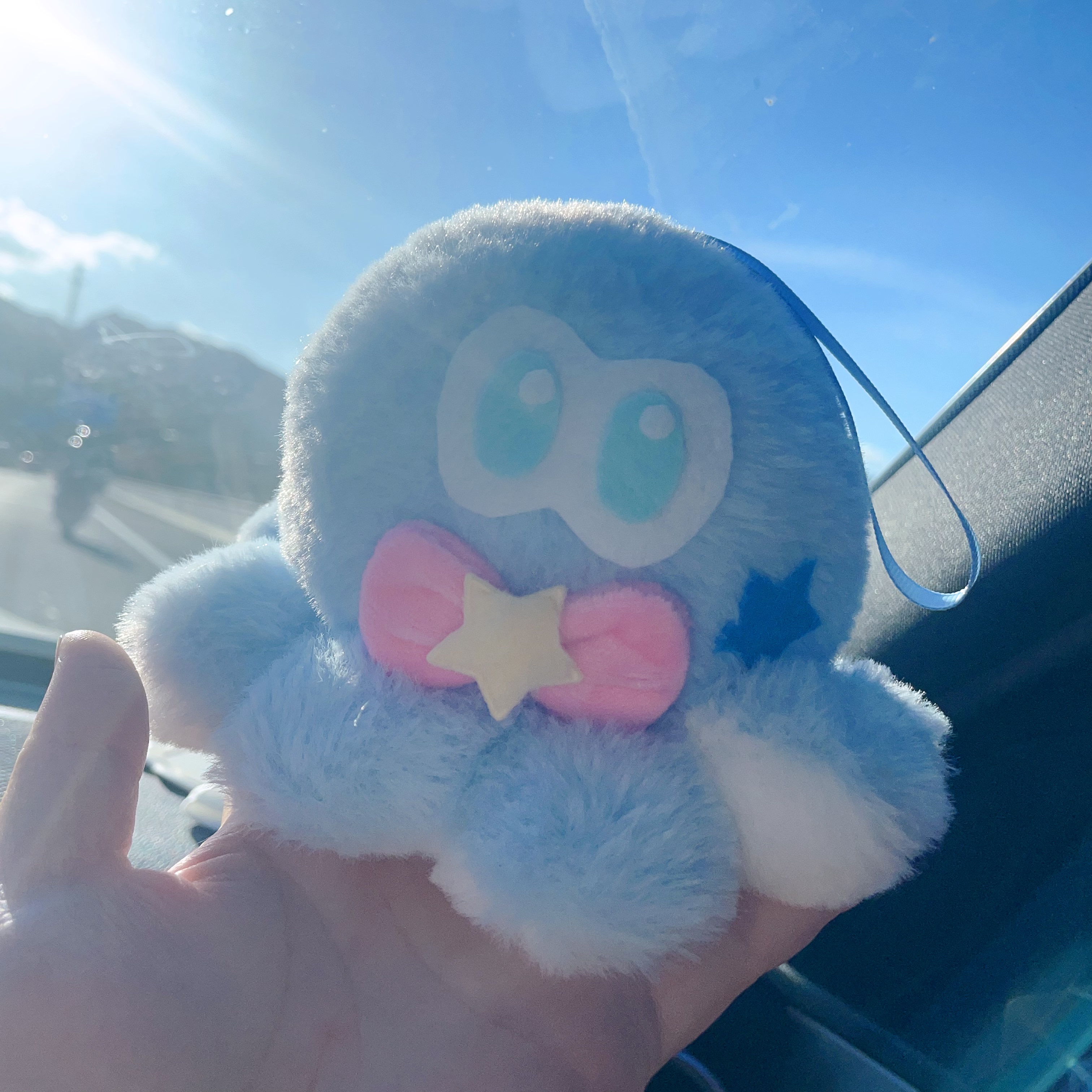 全手工制作毛绒八花挂件车挂