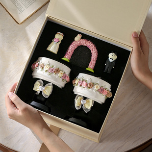 香薰蜡烛套装 婚礼专用香氛酒店卧室家用散香植物精油礼盒 欧式