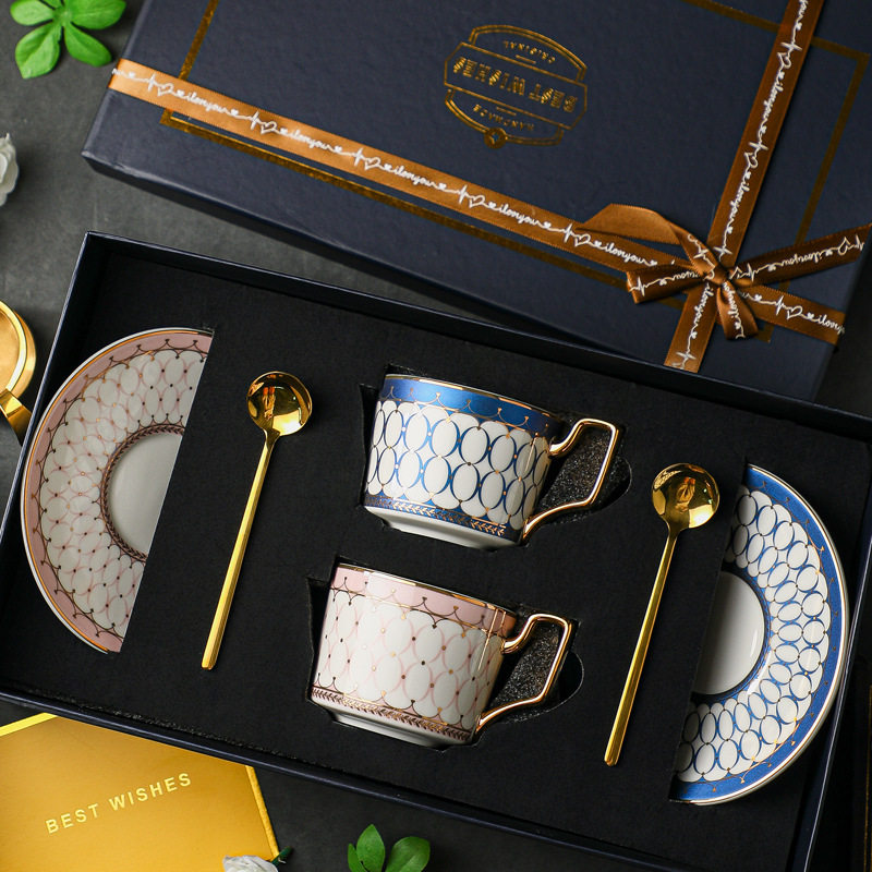 好看的陶瓷咖啡杯子套装高档精致下午茶茶具高级小众礼盒装高颜值