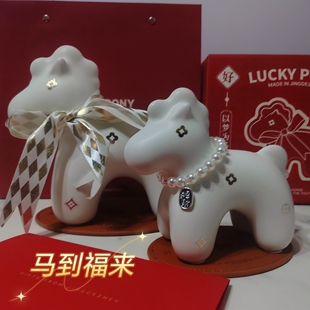 马年吉祥物摆件新年礼物年会伴手礼贺岁国潮生肖文创装饰品