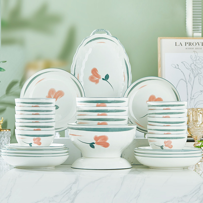 健康釉下彩陶瓷时尚家用饭碗