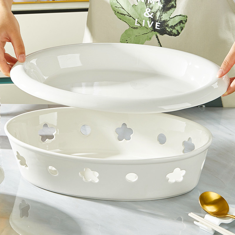 陶瓷明炉家用蜡烛酒精加热炉子酒店餐厅纯白餐具保温干锅汤盆鱼盘,餐饮具,盘,淘宝优惠券,粉丝福利购,淘宝优惠卷