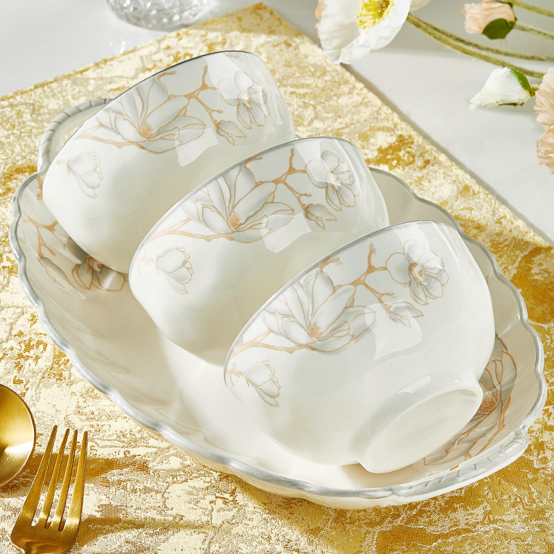 健康釉下彩陶瓷时尚家用米饭碗