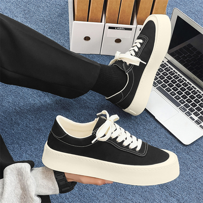 街拍设计款男士布鞋透气日系复古