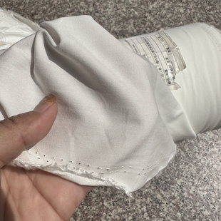 本白进口棉兰精天丝精纺府绸门幅165 220克厚度中型衬衣裙子布料