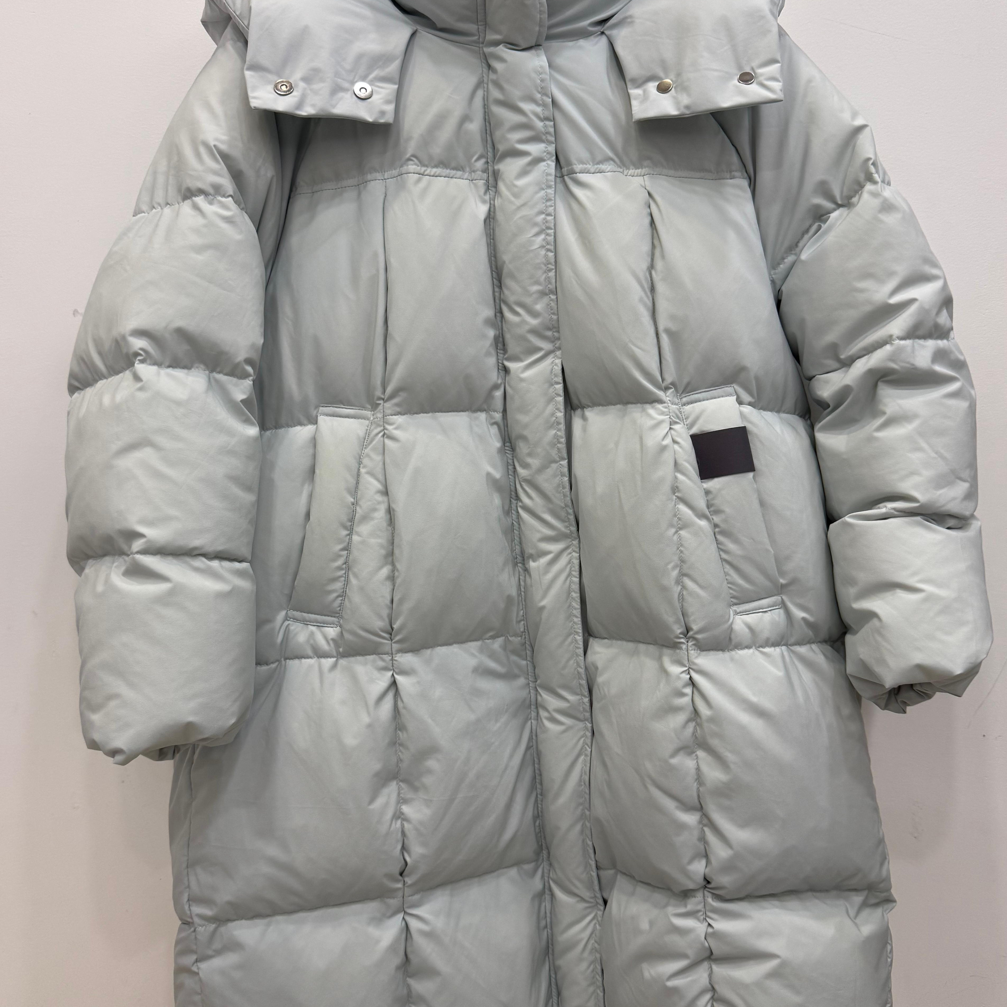 90白鸭绒羽绒服蓝色甜美减龄超好看女冬新中长款小个子加厚面包服