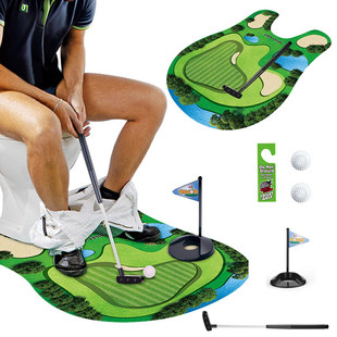 厕所高尔夫马桶迷你高尔夫套装悠闲玩具创意打发无聊室内休闲运动