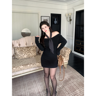 带安全裤 Babes 百搭高腰显瘦毛呢厚款 大码 包臀半身裙 百搭冷调