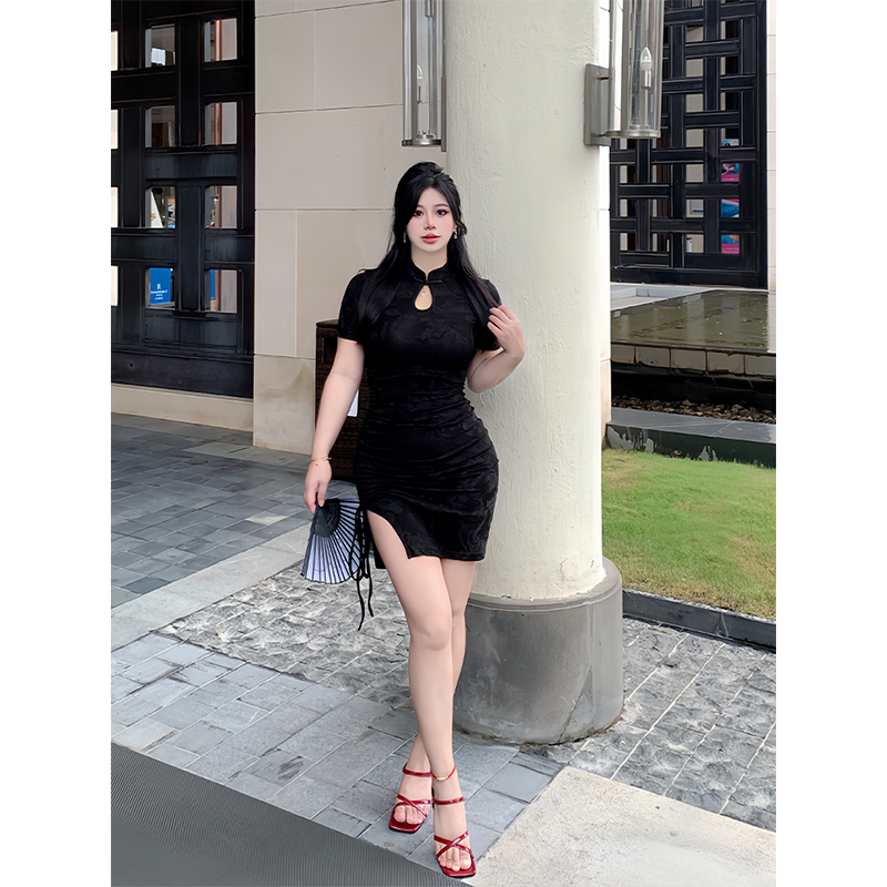 微胖新中式‘’国风连衣裙‘’