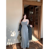 微胖性感吊带连衣裙收腰显瘦辣妹高级感修身 Bbabes 高级A 长裙