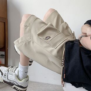 男夏季 冰丝五分裤 子潮牌工装 2026新款 宽松微胖子休闲裤 短裤 裤 大码