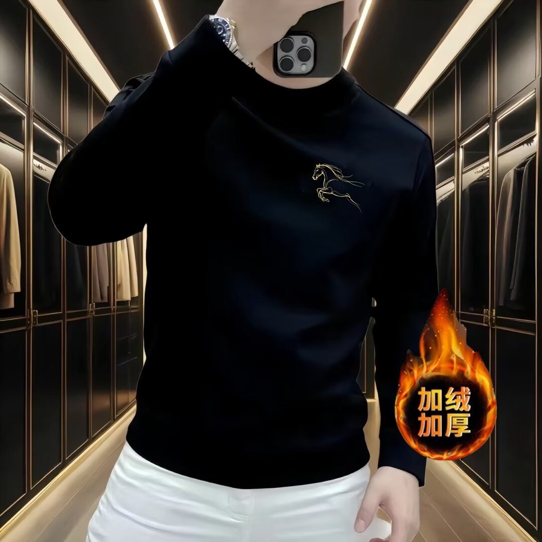 2025男长袖t恤秋季打底衫长袖纯棉秋季港风印花宽松潮流上衣