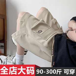 男夏季 冰丝五分裤 子潮牌工装 2026新款 宽松微胖子休闲裤 短裤 裤 大码