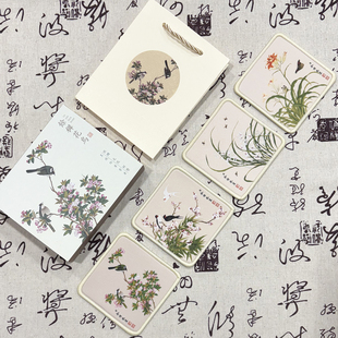 熊猫文创周边丝绸杯垫送老外国人中国风元素特色小礼物成都伴手礼