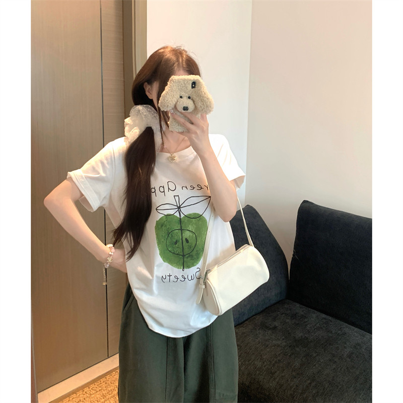 月朵依大码女装夏季短袖T恤上衣图片