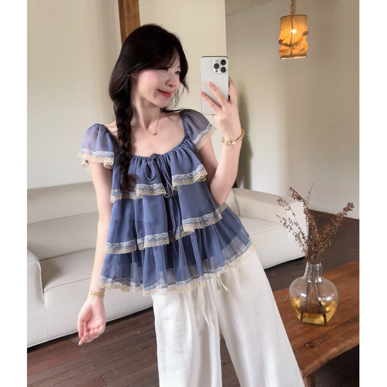 月朵依大码女装夏季短袖衬衫上衣图片