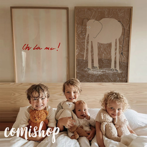 北欧同步儿童房装饰组合挂画