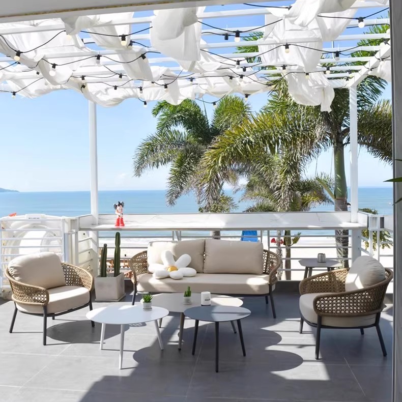 防水防晒藤编沙发维娜轩别墅庭院